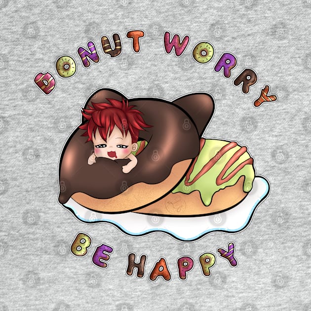 donut worry be happy by Drawers of Drawing